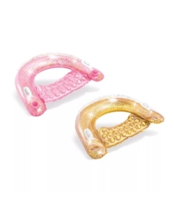 POLTRONA GONFIABILE INTEX "SIT AND FLOAT GLITTER" IN VINILE COLORI ASSORTITI 119X97X28 CM