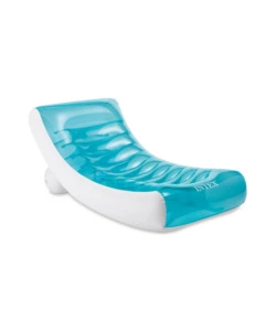 MATERASSINO GONFIABILE INTEX "SPLASH LOUNGE" IN VINILE BIANCO E AZZURRO 191X99 CM - COD. 58856EU