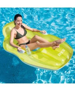 POLTRONA GONFIABILE CON SCHIENALE INTEX IN VINILE COLORI ASSORTITI 163X104 CM - COD. 56805EU