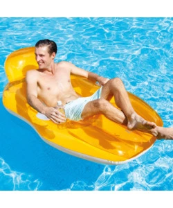 POLTRONA GONFIABILE CON SCHIENALE INTEX IN VINILE COLORI ASSORTITI 163X104 CM - COD. 56805EU