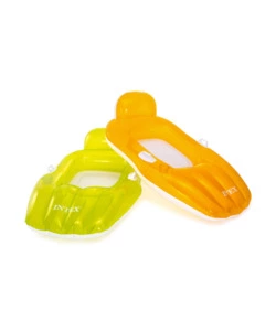 POLTRONA GONFIABILE CON SCHIENALE INTEX IN VINILE COLORI ASSORTITI 163X104 CM - COD. 56805EU