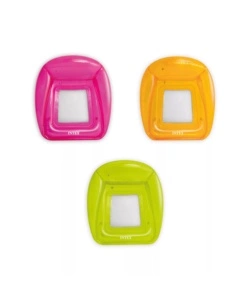 POLTRONA GONFIABILE CON RETE INTEX "MARE" IN VINILE COLORI ASSORTITI 104X102 CM - COD. 56802EU