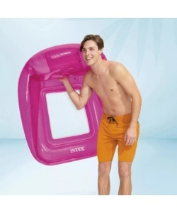 POLTRONA GONFIABILE CON RETE INTEX "MARE" IN VINILE COLORI ASSORTITI 104X102 CM - COD. 56802NP