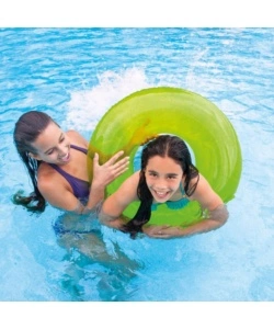 SALVAGENTE GONFIABILE INTEX "TRASPARENTE" IN VINILE COLORI ASSORTITI Ø 76 CM - COD. 59260NP