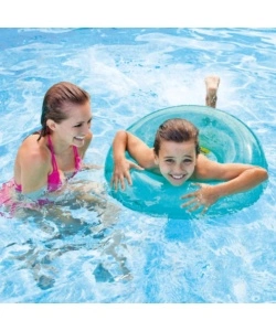 SALVAGENTE GONFIABILE INTEX "TRASPARENTE" IN VINILE COLORI ASSORTITI Ø 76 CM - COD. 59260NP