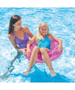 SALVAGENTE GONFIABILE INTEX "TRASPARENTE" IN VINILE COLORI ASSORTITI Ø 76 CM - COD. 59260NP