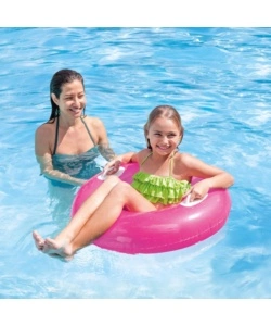 SALVAGENTE GONFIABILE CON MANIGLIE INTEX IN VINILE COLORI ASSORTITI 76X76 CM - COD. 59258NP