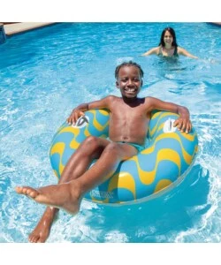 SALVAGENTE GONFIABILE INTEX "DONUT" IN VINILE ROSA 99X25 CM - COD. 56256NP