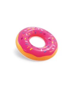 SALVAGENTE GONFIABILE INTEX "DONUT" IN VINILE ROSA 99X25 CM - COD. 56256NP