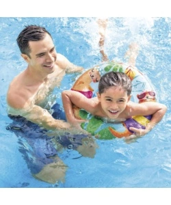 SALVAGENTE GONFIABILE PER BAMBINI INTEX IN VINILE COLORI ASSORTITI TEMA MARINO Ø 97 CM - COD. 59242NP