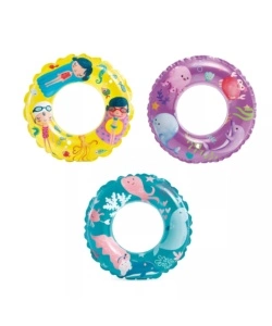 SALVAGENTE GONFIABILE PER BAMBINI INTEX IN VINILE COLORI ASSORTITI TEMA MARINO Ø 97 CM - COD. 59242NP
