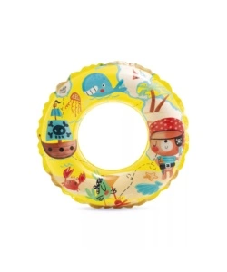 SALVAGENTE GONFIABILE PER BAMBINI INTEX IN VINILE COLORI ASSORTITI TEMA MARINO Ø 97 CM - COD. 59242NP
