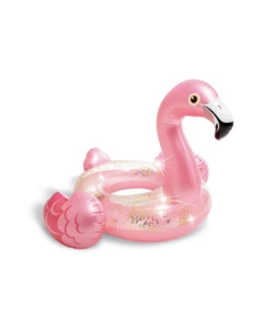 SALVAGENTE GONFIABILE INTEX "FENICOTTERO GLITTER" IN VINILE COLORI ASSORTITI 99X89X71 CM - COD. 56251NP