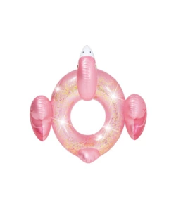 SALVAGENTE GONFIABILE INTEX "FENICOTTERO GLITTER" IN VINILE COLORI ASSORTITI 99X89X71 CM - COD. 56251NP