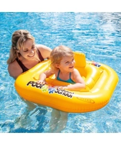 SALVAGENTE MUTANDINA PER BAMBINI INTEX "POOL SCHOOL" IN VINILE GIALLO 79X79 CM - COD. 56587EU