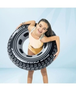 SALVAGENTE GONFIABILE INTEX "RUOTA" IN VINILE GRIGIO Ø 91 CM - COD. 59252NP