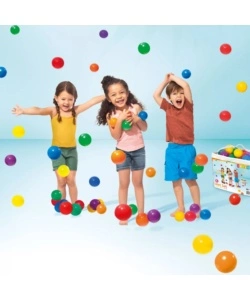 SET 100 PALLINE INTEX "FUN BALLZ" IN PLASTICA MULTICOLORE Ø 8 CM - COD. 49600 NP
