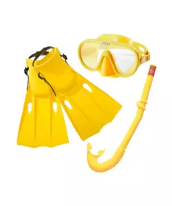 SET NUOTO INTEX MASCHERA, BOCCAGLIO E PINNE COLORI ASSORTITI - COD. 55655