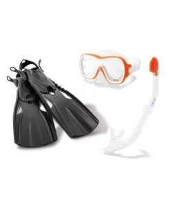 SET NUOTO INTEX "WAVE RIDER" MASCHERA, BOCCAGLIO E PINNE COLORI ASSORTITI - COD. 55658