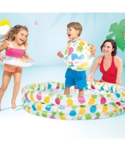 SET PISCINA, SALVAGENTE E PALLA INTEX IN VINILE STAMPA FANTASIA - COD. 59469NP