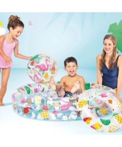 SET PISCINA, SALVAGENTE E PALLA INTEX IN VINILE STAMPA FANTASIA - COD. 59460NP