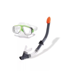 SET MASCHERA E BOCCAGLIO INTEX "RIDER" IN PLASTICA COLORI ASSORTITI - COD. 55949