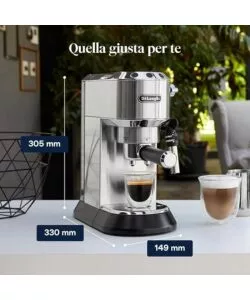 MACCHINA DA CAFFE' DE LONGHI "DEDICA" GRIGIO 1300 W