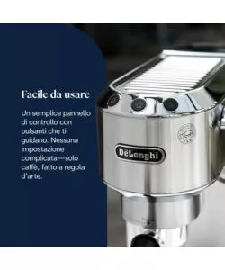 MACCHINA DA CAFFE' DE LONGHI "DEDICA" GRIGIO 1300 W