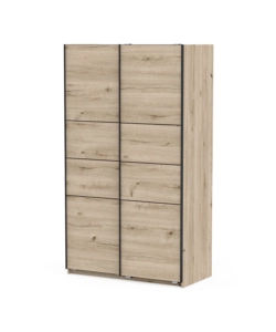 Armadio 2 ante scorrevoli "Fast" quercia 116,6x60x203 cm