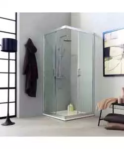 Box doccia angolare "Marte" cromato 80x80x195 cm