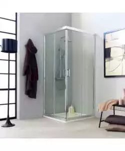 Box doccia angolare "Marte" cromato 80x80x195 cm