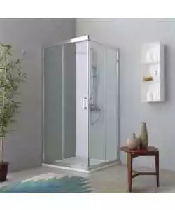 Box doccia angolare "Marte" cromato 80x120x195 cm