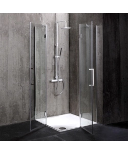 Box doccia rettangolare "Stella" cromato 90x90x190 cm