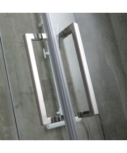 Box doccia rettangolare "Stella" cromato 90x90x190 cm