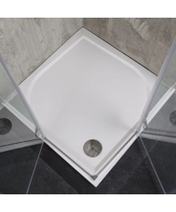 Box doccia rettangolare "Stella" cromato 90x90x190 cm