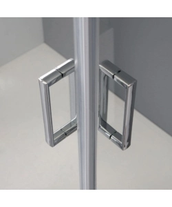 Box doccia rettangolare "Sole" alluminio cromato 80X100x185 cm