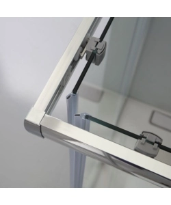 Box doccia rettangolare "Sole" alluminio cromato 80X100x185 cm