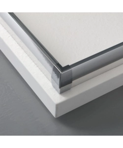 Box doccia rettangolare "Sole" alluminio cromato 80X100x185 cm