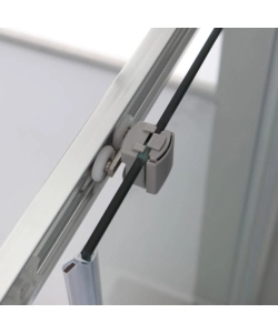 Box doccia rettangolare "Sole" alluminio cromato 80x120x185 cm