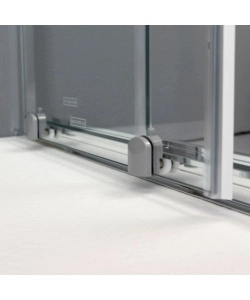 Box doccia rettangolare "Sole" alluminio cromato 80x120x185 cm