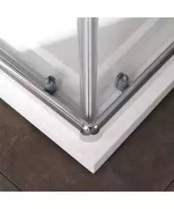 Box doccia quadrata "Terra" cromato 80x80x185 cm
