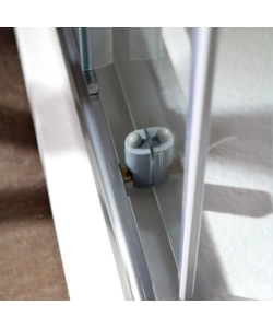 Box doccia quadrato "Terra" in alluminio cromato 70x70x185 cm