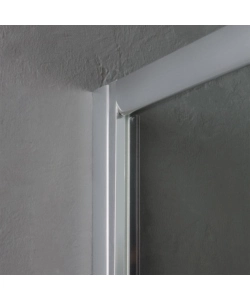 Box doccia rettangolare "Terra" in alluminio cromato 70x100x185 cm