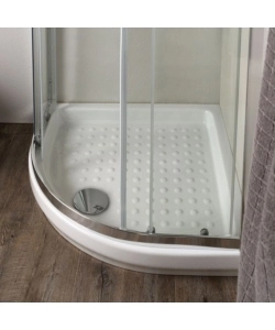 Box doccia quadrato "Terra" in alluminio cromato 80x80185 cm