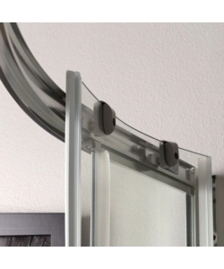 Box doccia quadrato "Terra" in alluminio cromato 80x80185 cm