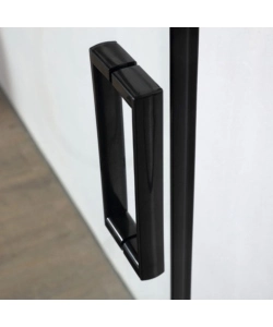 Porta doccia per nicchia "Luna" nero opaco 100x190 cm