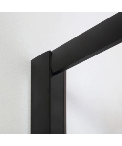 Porta doccia per nicchia "Luna" nero opaco 110x190 cm