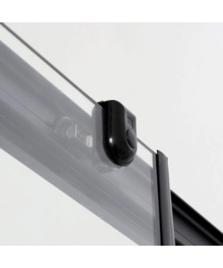 Porta doccia per nicchia "Luna" nero opaco 130x190 cm