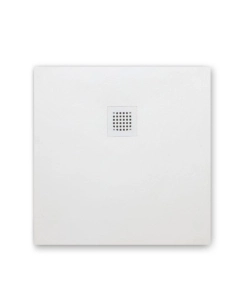 Piatto doccia quadrato in resina bianco opaco 80x80 cm