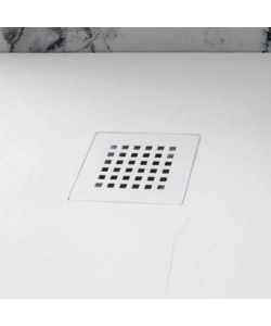 Piatto doccia quadrato in resina bianco opaco 90x90 cm